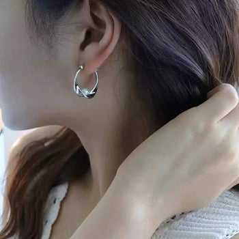 Női fülklipszek Möbius geometriájú gyöngyökkel, réz anyagból, elektroplakálás, női stílus, tavasz 2025