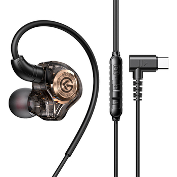 KG17 Vezetékes fülhallgató Type-C/3,5 mm kettős csatlakozóval, L‑alakú dugó, 10 mm hangszóró, 20–20000 Hz frekvenciatartomány, 1,5 m kábel