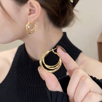 Fülbevalók • Geometriai, szabálytalan, többrétegű fém dizájn • Fém • Elektroplakálás • Könnyed luxus stílus • Nőknek