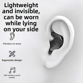 Bezdrôtové Bluetooth slúchadlá na spanie, mini, nevkladajú sa do ucha, stereo zvuk, Bluetooth 5.0, dosah 10 m, IPX4, výdrž >8 h.