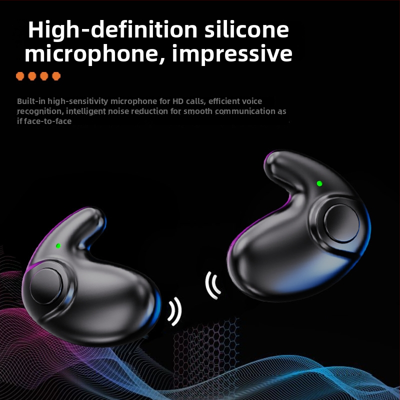 Bezdrôtové Bluetooth slúchadlá na spanie, mini, nevkladajú sa do ucha, stereo zvuk, Bluetooth 5.0, dosah 10 m, IPX4, výdrž >8 h.