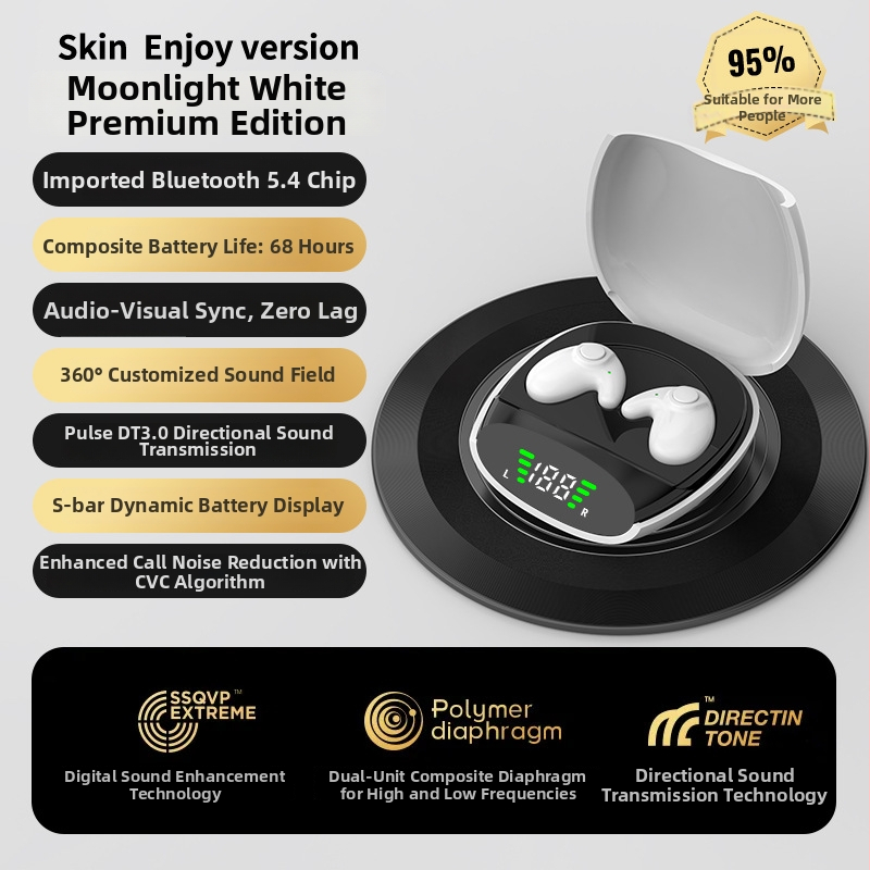 Bezdrôtové Bluetooth slúchadlá na spanie, mini, nevkladajú sa do ucha, stereo zvuk, Bluetooth 5.0, dosah 10 m, IPX4, výdrž >8 h.