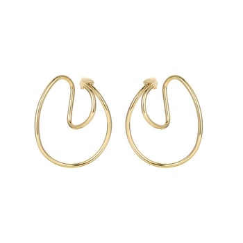 Fém geometriai fülklipszek, U alakú, elektroplattált kivitel, női ékszer