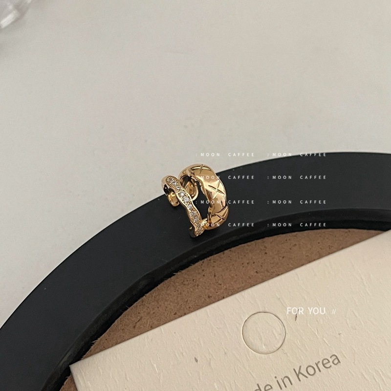 Clips pentru urechi cu cristale, stil franțuzesc vintage, formă în U geometrică, din aliaj, placare electroplating