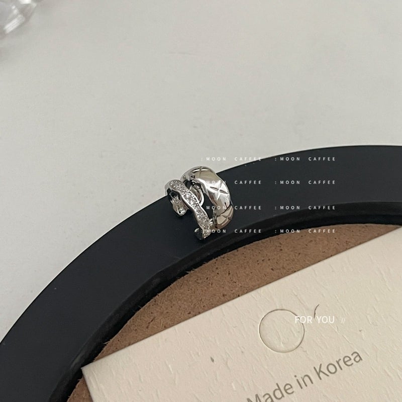 Clips pentru urechi cu cristale, stil franțuzesc vintage, formă în U geometrică, din aliaj, placare electroplating