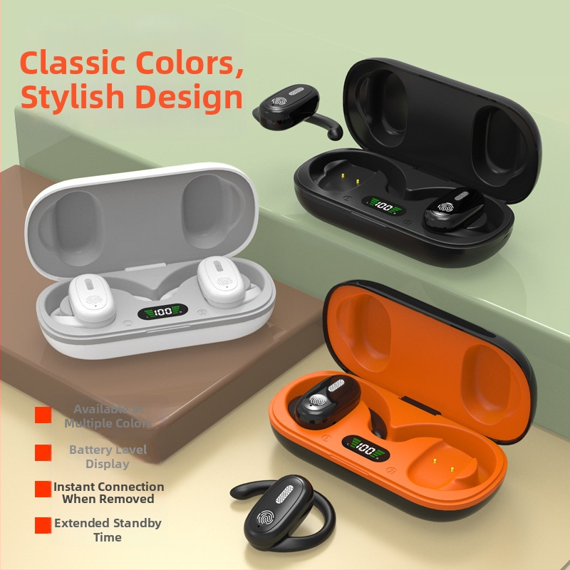 Bezdrôtové náhlavné slúchadlá s háčikom na ucho, stereo zvuk, IPX3 vodoodolné, výdrž batérie 4–8 h, Bluetooth 5.49