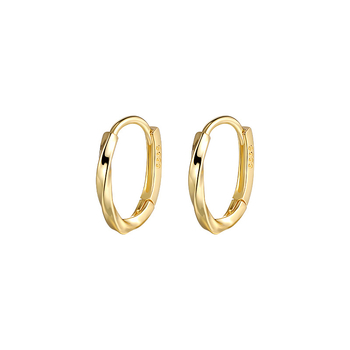 Сребърни халки за ушите, прост стил, електроплакиране, пролет 2025