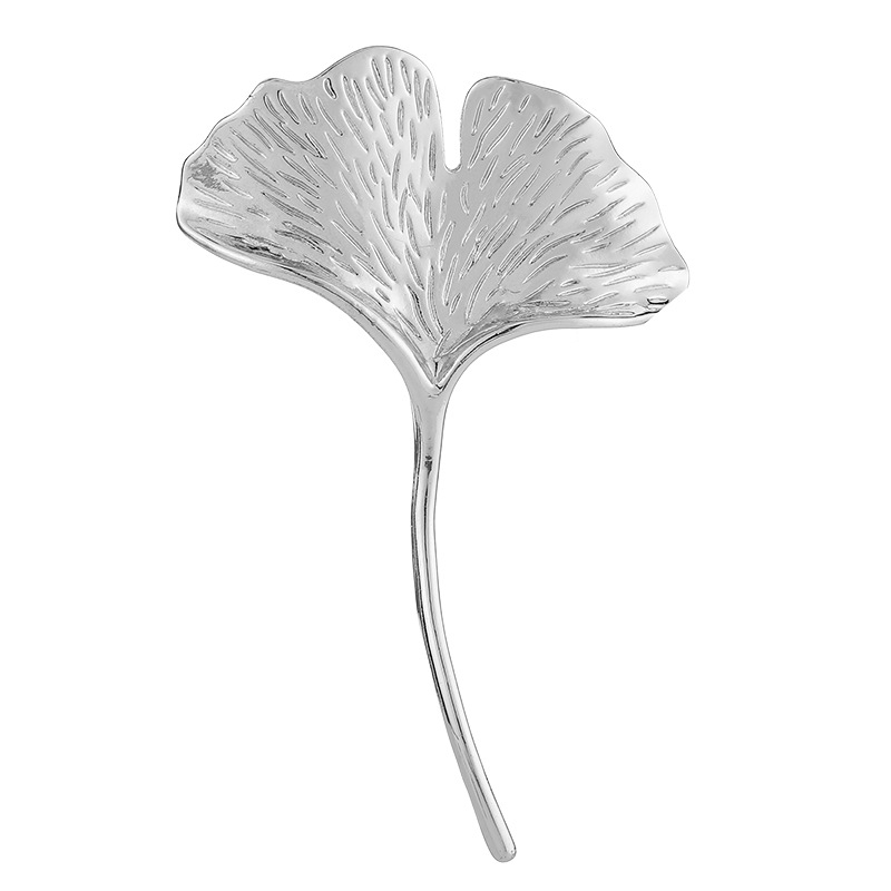 Broš s listom ginkgo — unisex, geometrijski dizajn, legura, dijamantni završetak, dekorativni dodatak