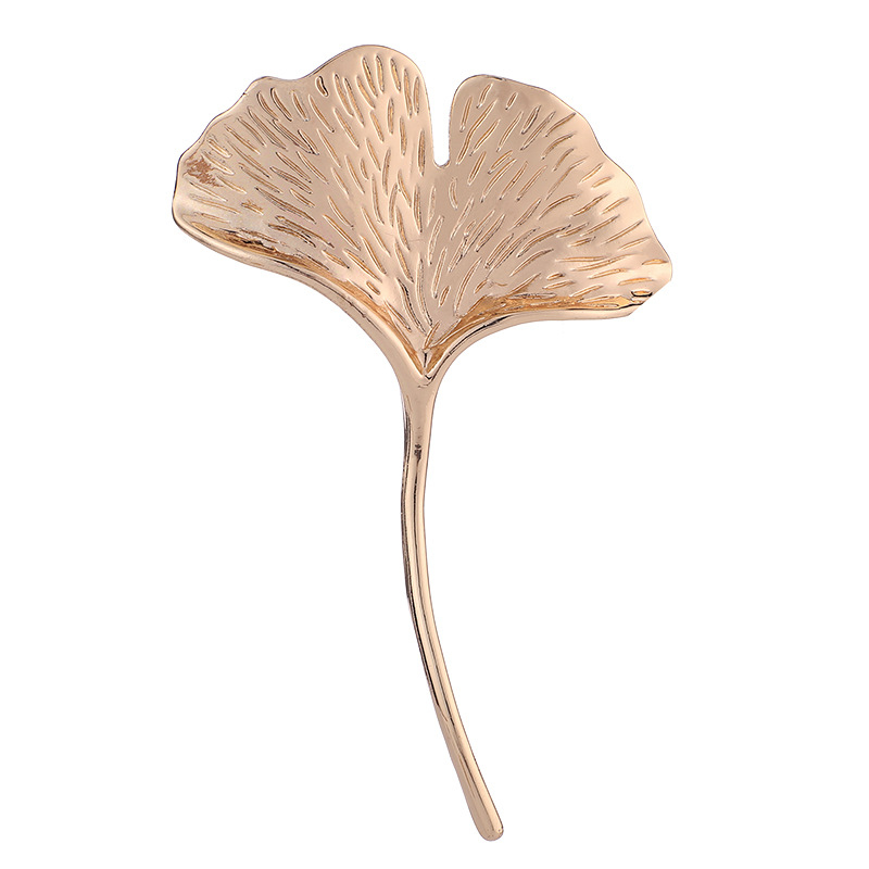 Broš s listom ginkgo — unisex, geometrijski dizajn, legura, dijamantni završetak, dekorativni dodatak