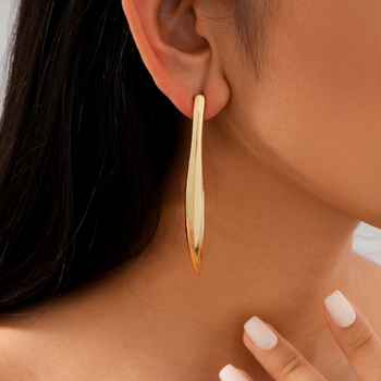 Hal formájú fülbevalók, fém, elektroplatált bevonattal, könnyed luxus stílusban, nőknek