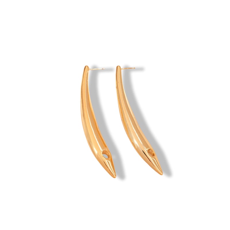 Hal formájú fülbevalók, fém, elektroplatált bevonattal, könnyed luxus stílusban, nőknek