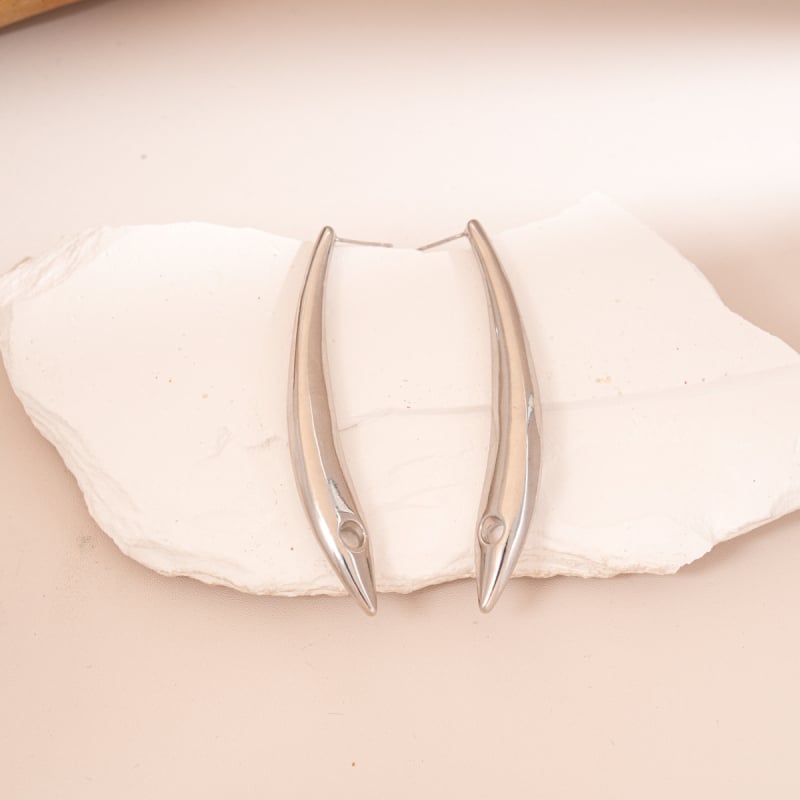 Hal formájú fülbevalók, fém, elektroplatált bevonattal, könnyed luxus stílusban, nőknek