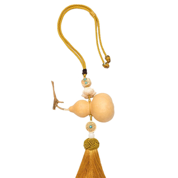 Baifujiang дървен автомобилен висулка за огледало за обратно виждане – ретро стил, мотив лотос