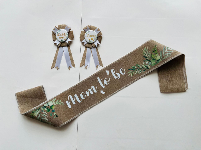 Uniszex corsage jelvény vállszíjjal, geometriai dizájn, nyomtatott logó, testreszabás elérhető