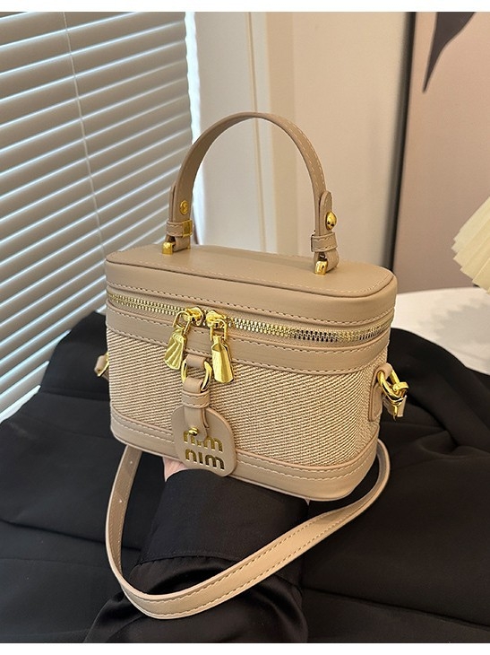 Bucket torba za žene - PU materijal, oblik horizontalni kvadrat, zatvarač, poliester podstava