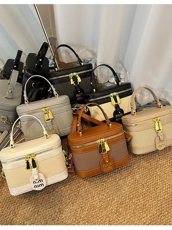 Bucket torba za žene - PU materijal, oblik horizontalni kvadrat, zatvarač, poliester podstava