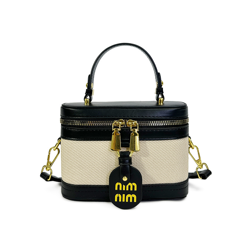 Bucket torba za žene - PU materijal, oblik horizontalni kvadrat, zatvarač, poliester podstava