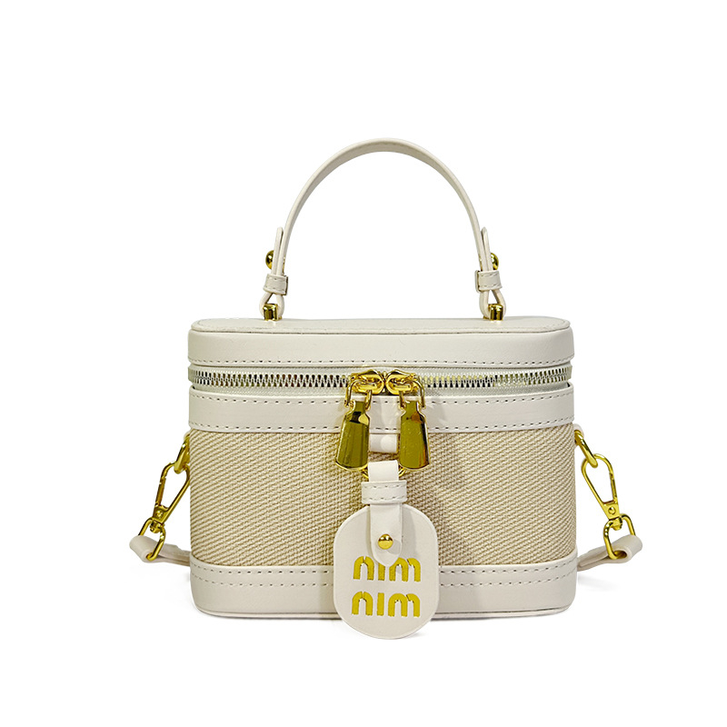 Bucket torba za žene - PU materijal, oblik horizontalni kvadrat, zatvarač, poliester podstava