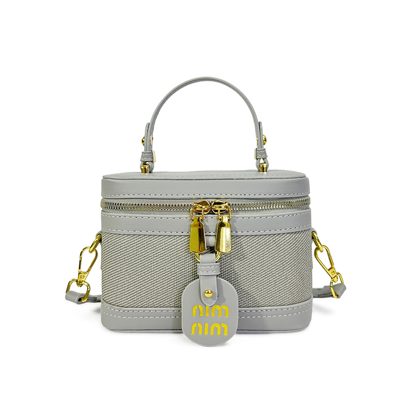 Bucket torba za žene - PU materijal, oblik horizontalni kvadrat, zatvarač, poliester podstava