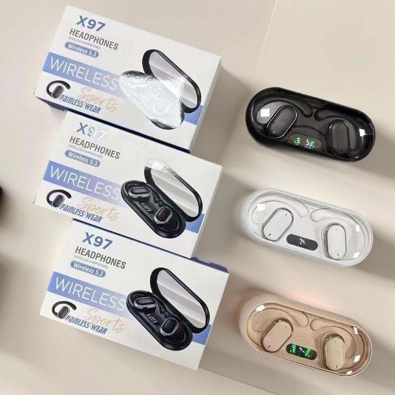 LENAPILY Căști wireless pentru ureche, Bluetooth 5.0, IPX5, autonomie baterie peste 8 ore, Ecran digital, rază 10 m