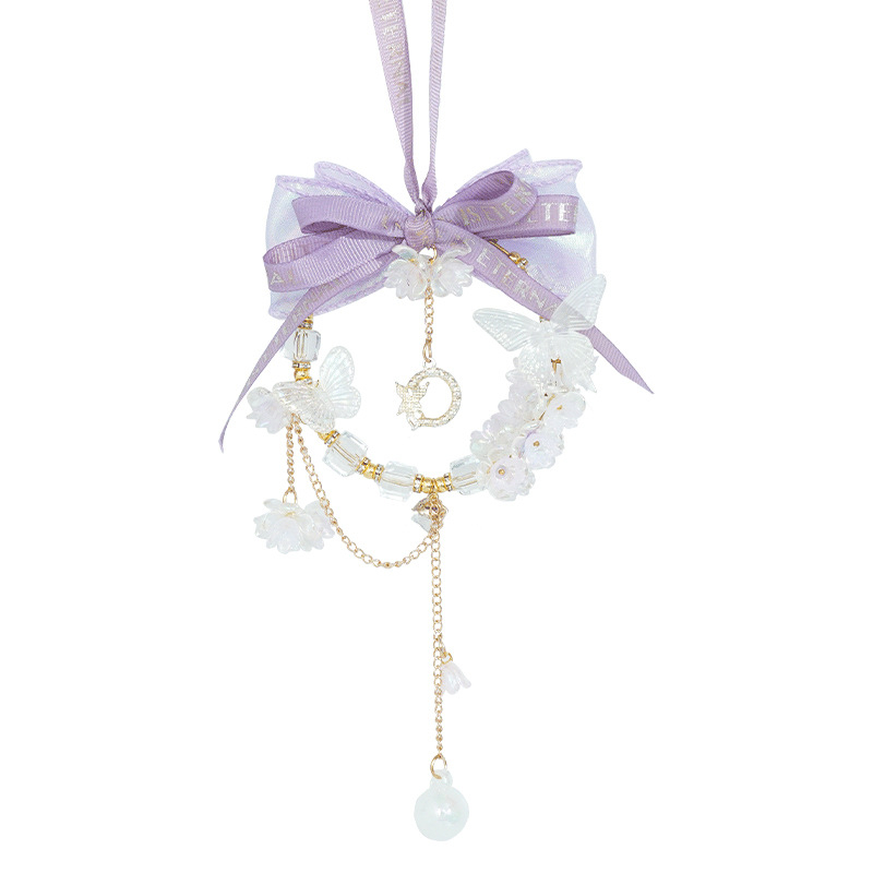 Автомобилна пеперудена висулка за интериор, модерен стил, кристален материал (Марка: Blue Rain; Материал: Кристал; Стил: Модерен; Функция: Интериорна декорация)