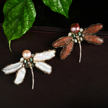 Broșă Dragonfly Baroc cu Perla Naturală | Thousands | Pentru Femei, Accesoriu Decorativ
