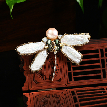 Broșă Dragonfly Baroc cu Perla Naturală | Thousands | Pentru Femei, Accesoriu Decorativ