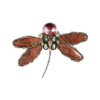 Broșă Dragonfly Baroc cu Perla Naturală | Thousands | Pentru Femei, Accesoriu Decorativ