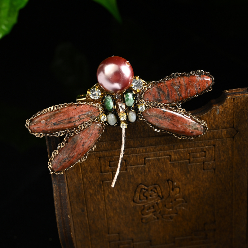 Broșă Dragonfly Baroc cu Perla Naturală | Thousands | Pentru Femei, Accesoriu Decorativ