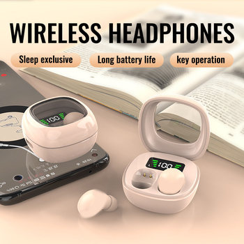 Bezdrôtové mini slúchadlá na spanie, in-ear dizajn, Bluetooth 5.0, dosah 15 m, IPX6 vodotesné, výdrž batérie až 4 hodiny