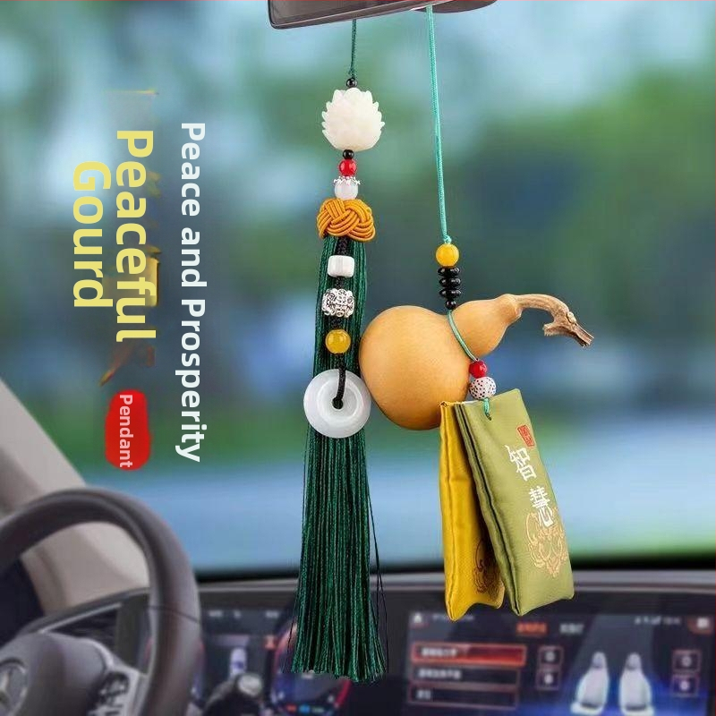 Autodielna ozdoba – Fulu Gourd, visací príves z živice v karikatúrnom štýle pre arómu, dekorácia spätného zrkadla