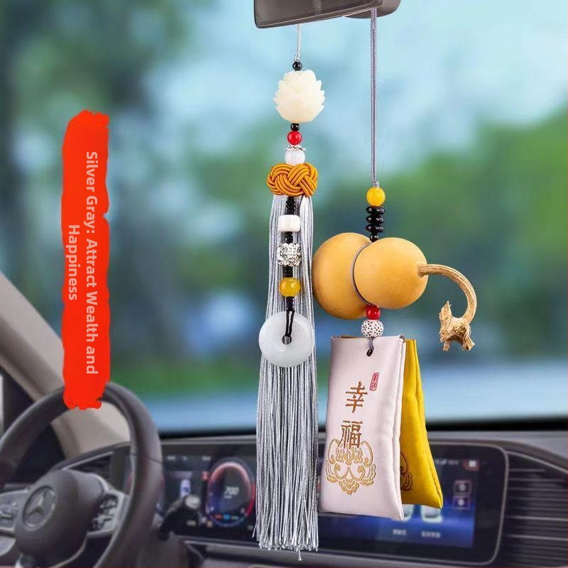 Autodielna ozdoba – Fulu Gourd, visací príves z živice v karikatúrnom štýle pre arómu, dekorácia spätného zrkadla