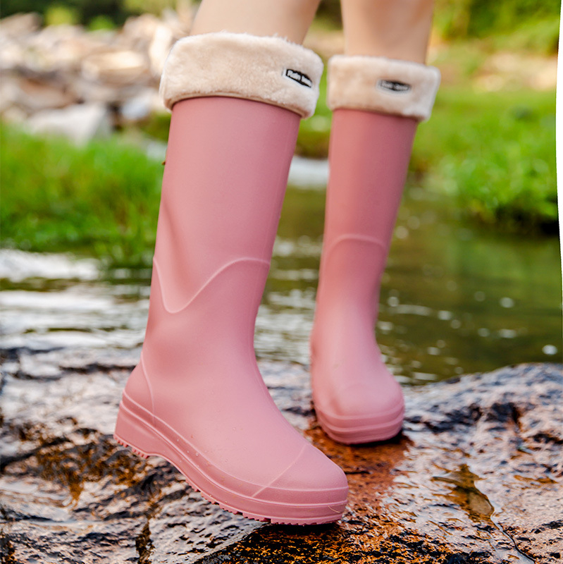 Ghete de ploaie unisex, cu gambă înaltă, impermeabile și antiderapante, vamp PVC, pentru toate anotimpurile