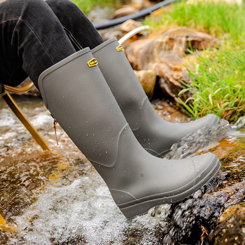Ghete de ploaie unisex, cu gambă înaltă, impermeabile și antiderapante, vamp PVC, pentru toate anotimpurile