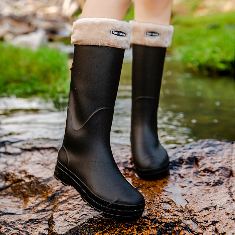 Ghete de ploaie unisex, cu gambă înaltă, impermeabile și antiderapante, vamp PVC, pentru toate anotimpurile