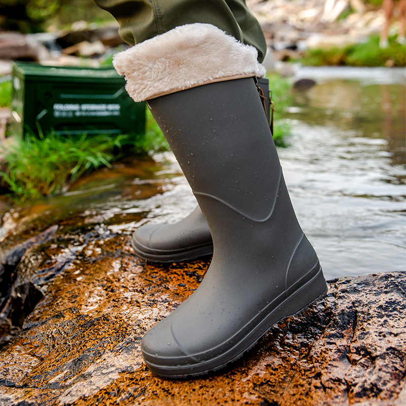 Ghete de ploaie unisex, cu gambă înaltă, impermeabile și antiderapante, vamp PVC, pentru toate anotimpurile