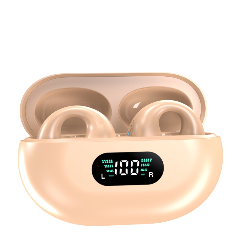 Căști Bluetooth cu clips pentru ureche, wireless, non-in-ear, rază 15 m, Bluetooth 5.3, latență redusă pentru esports, autonomie 4–8 h, IPX4