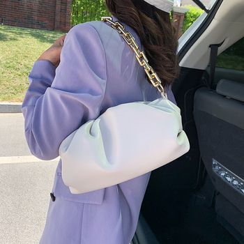 Geantă de umăr Ldw din PU - formă orizontală pătrată, închidere cu fermoar, buzunar pentru telefon, curea de umăr simplă