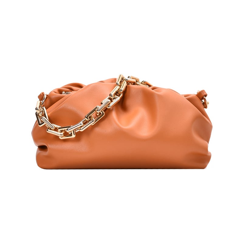 Geantă de umăr Ldw din PU - formă orizontală pătrată, închidere cu fermoar, buzunar pentru telefon, curea de umăr simplă