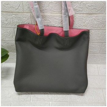 Geantă tote JWN din piele de vită de prim strat, căptușeală din piele naturală, siluetă verticală pătrată, capacitate mare