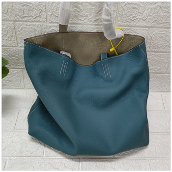 Geantă tote JWN din piele de vită de prim strat, căptușeală din piele naturală, siluetă verticală pătrată, capacitate mare