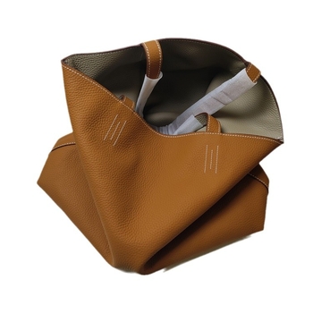 Geantă tote JWN din piele de vită de prim strat, căptușeală din piele naturală, siluetă verticală pătrată, capacitate mare