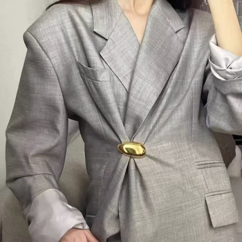 Broșă din aliaj, formă de picătură, electroplacare, memorie și decorare, unisex