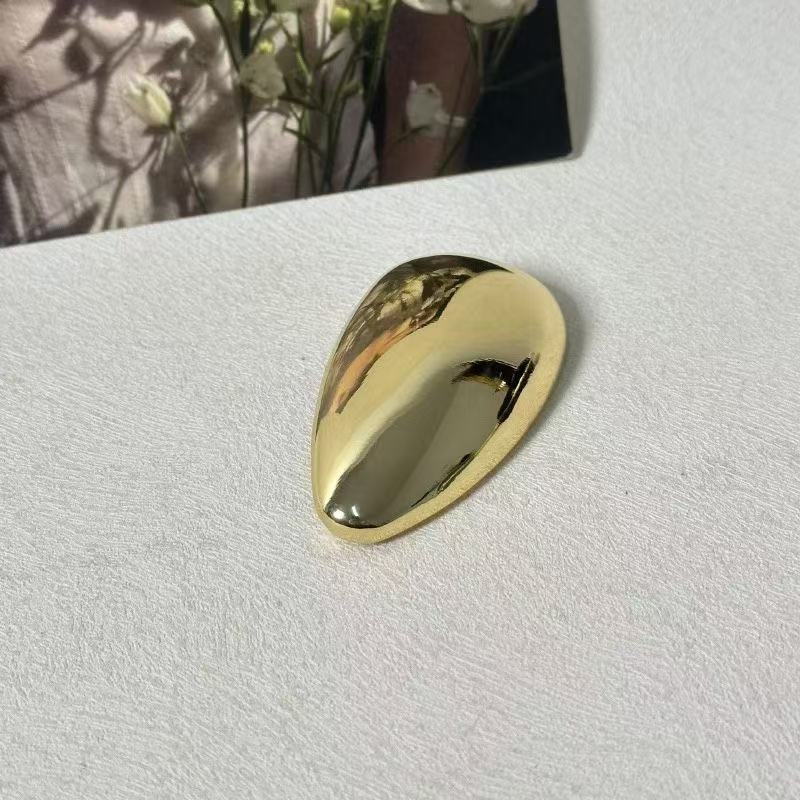 Broșă din aliaj, formă de picătură, electroplacare, memorie și decorare, unisex