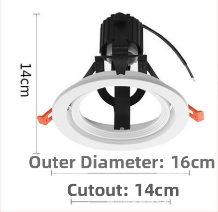 Kovový kryt žiarovky P30 s veľkým kývaním, vsadený downlight, pre komerčné fotografovanie