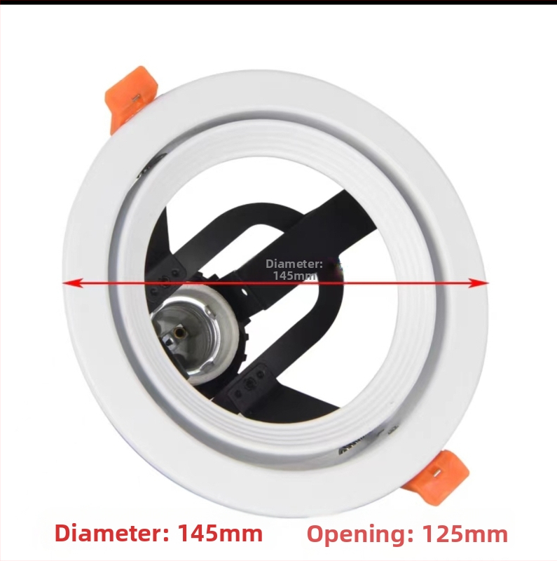 Kovový kryt žiarovky P30 s veľkým kývaním, vsadený downlight, pre komerčné fotografovanie