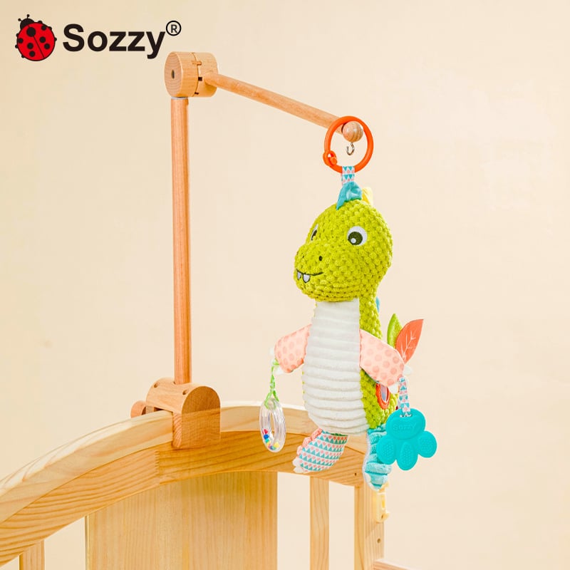 Sozzy újszülött babakocsi függő plüss játék – megnyugtató, támogatja fejlődést (érzelem, látás, kéz-szem koordináció), 0-3 évesek számára