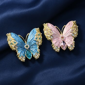 Broš leptira, vintage stil, cinkova legura, imitacija emajla, završetak kapljicom ulja • muylinda • jesen 2024 • za žene