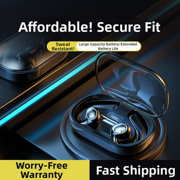 Bežične Bluetooth slušalice s držačem za uho za sport, Bluetooth 5.4, domet 10 m, stereo, do 4 sata trajanja baterije, vodootporne
