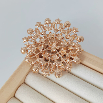 Broš s cvijetom od legure, dekorativni nakit s elektroplatiranom površinom